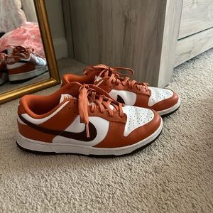 Nike dunks low top orange 9 womens